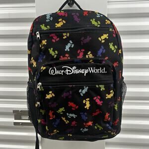 Walt Disney World Rainbow All Over Print Backpack Mickey Mouse Parks Exclusive